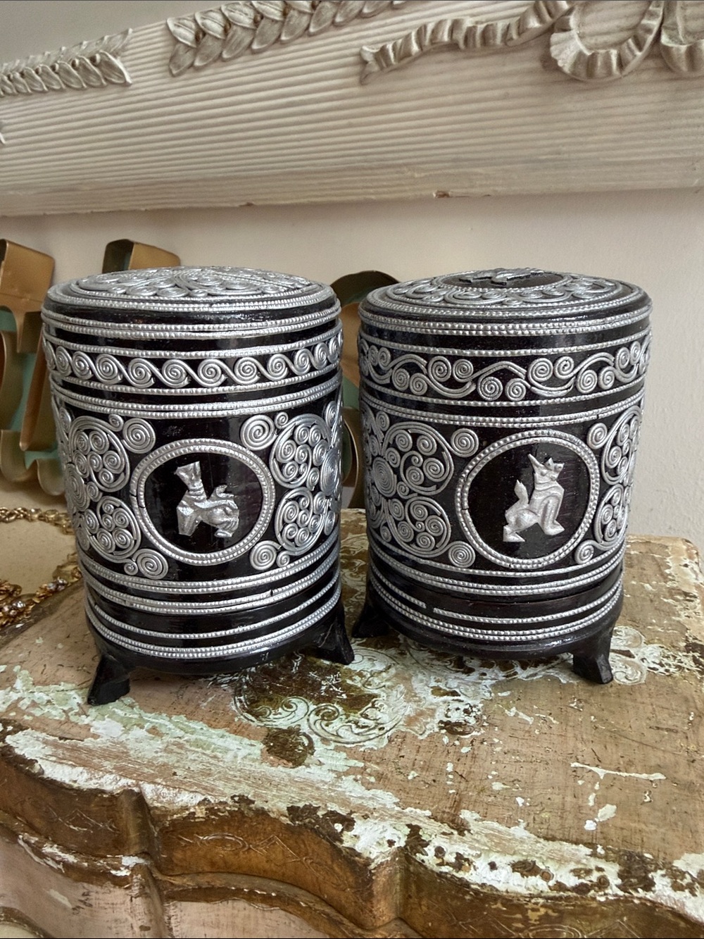 BURMESE Lacquer Trinket Box Set
